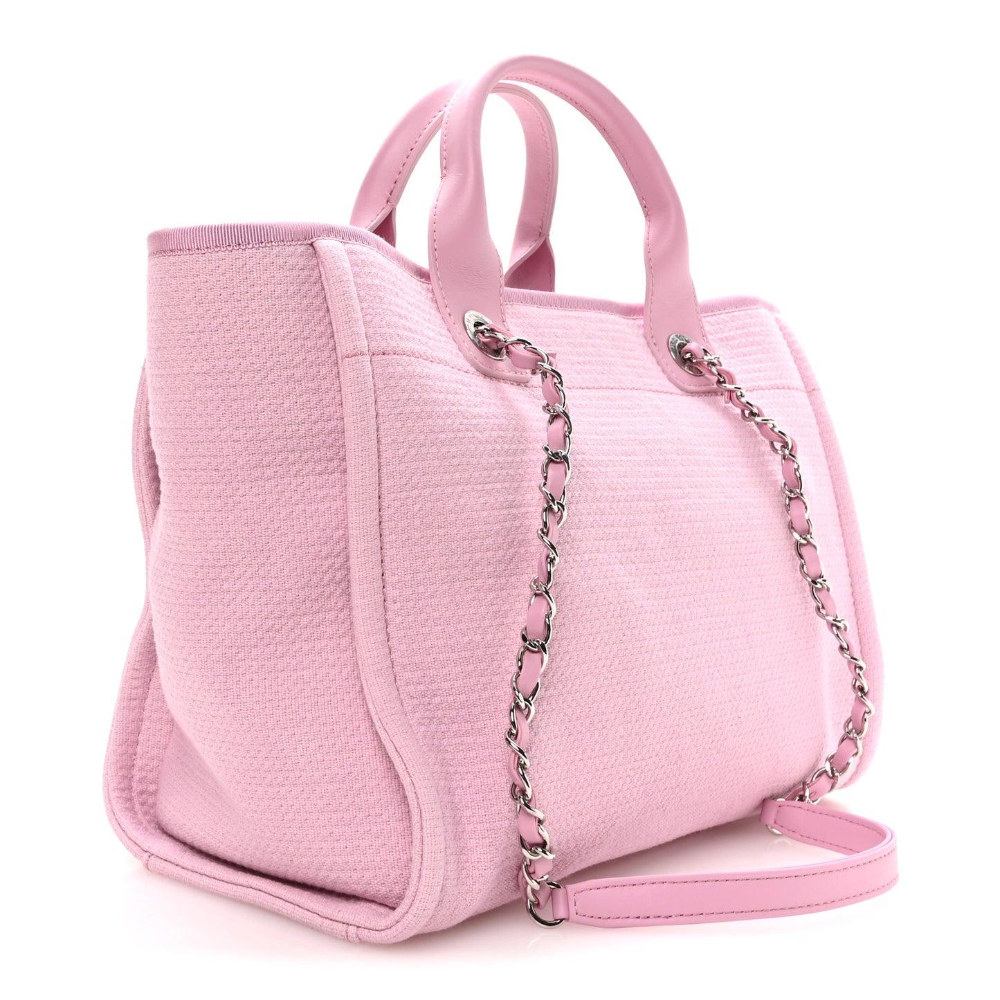Mixed Fibers Small Deauville Tote Dark Pink