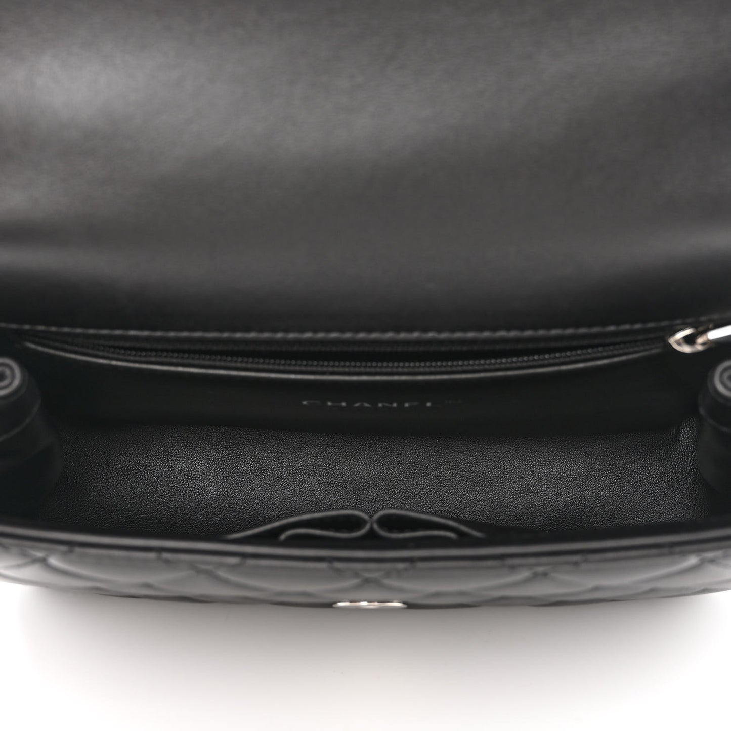 Lambskin Quilted Small CC Filigree Flap Black