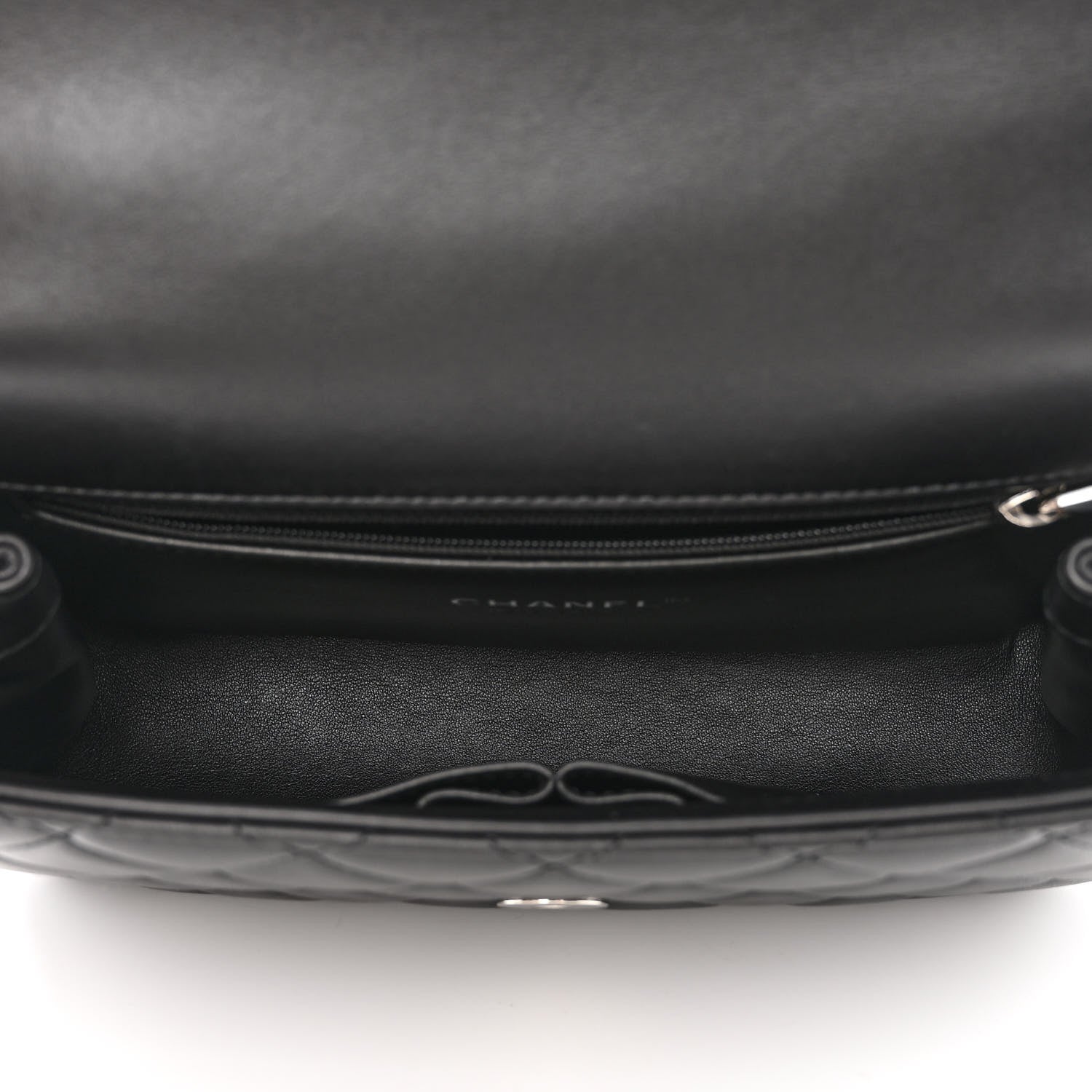 Chanel Lambskin Quilted Small CC Filigree Flap Black 5 of 11