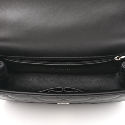 Chanel Lambskin Quilted Small CC Filigree Flap Black 5 of 11