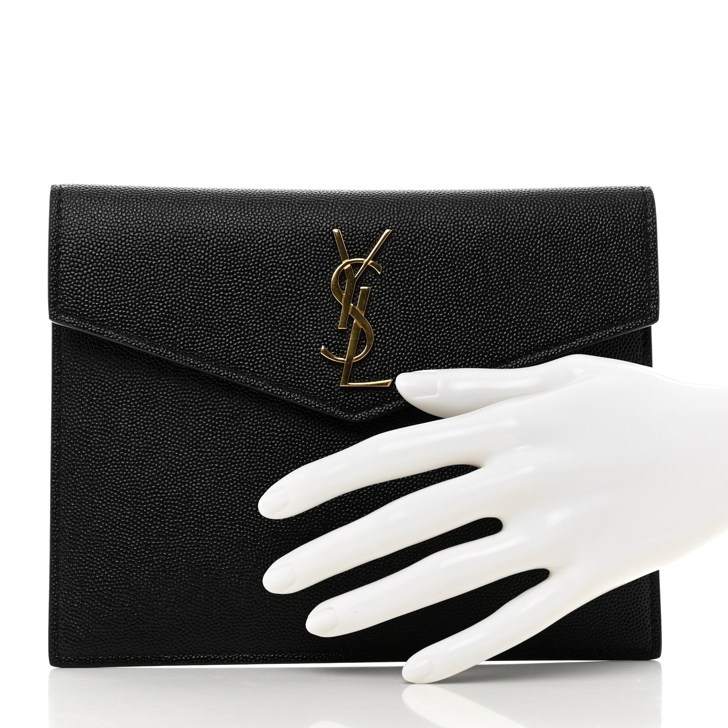 Saint Laurent Grain De Poudre Uptown Baby Pouch Black 2 of 7