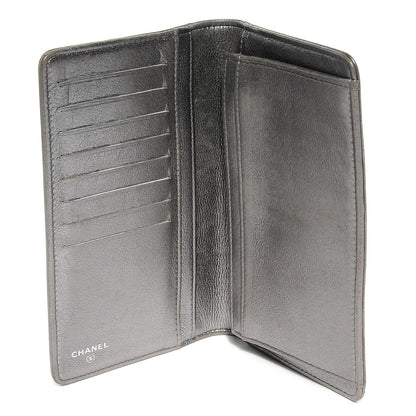 Chanel Metallic Calfskin Quilted Boy Yen Wallet Silver 6 of 8