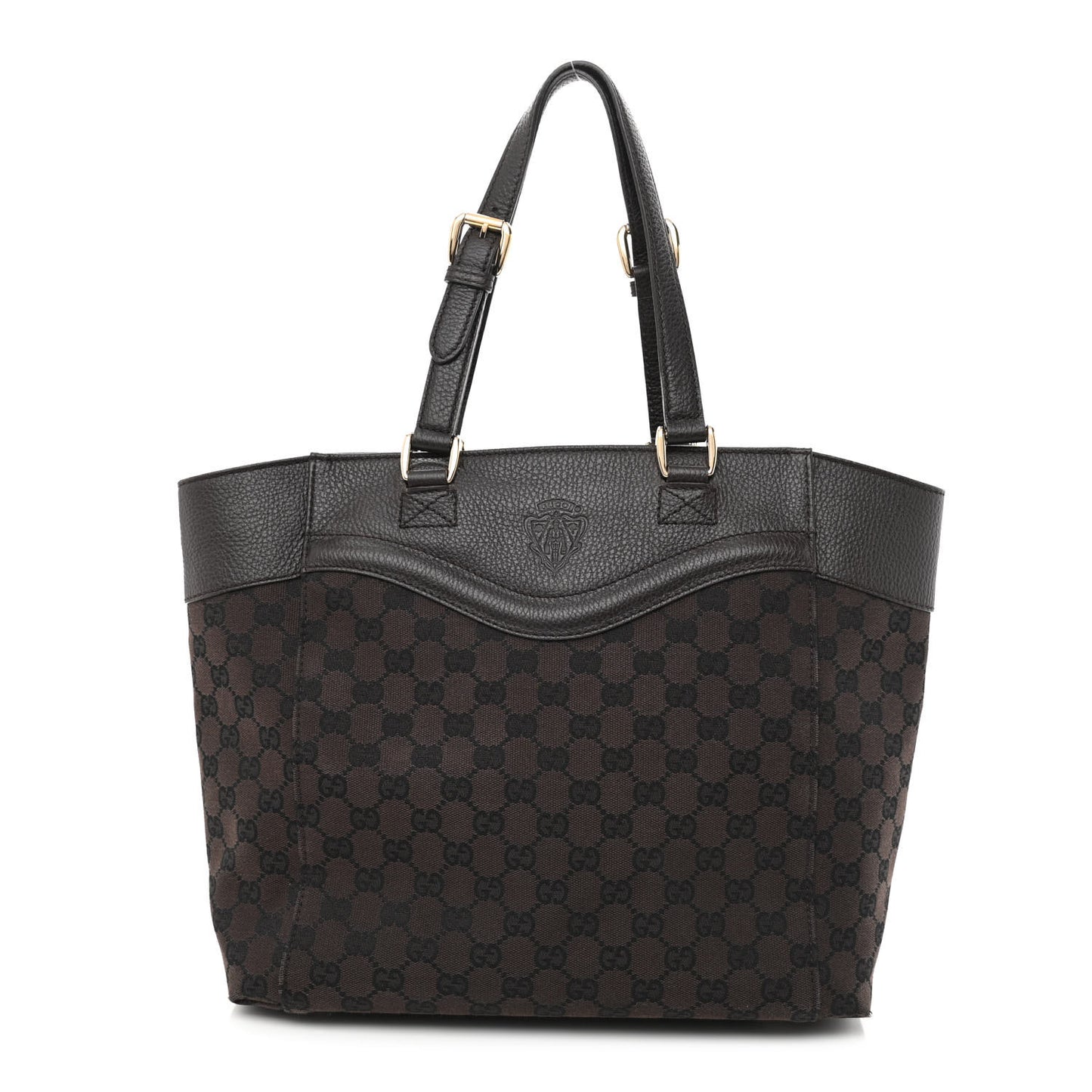 Monogram Crest Tote Brown