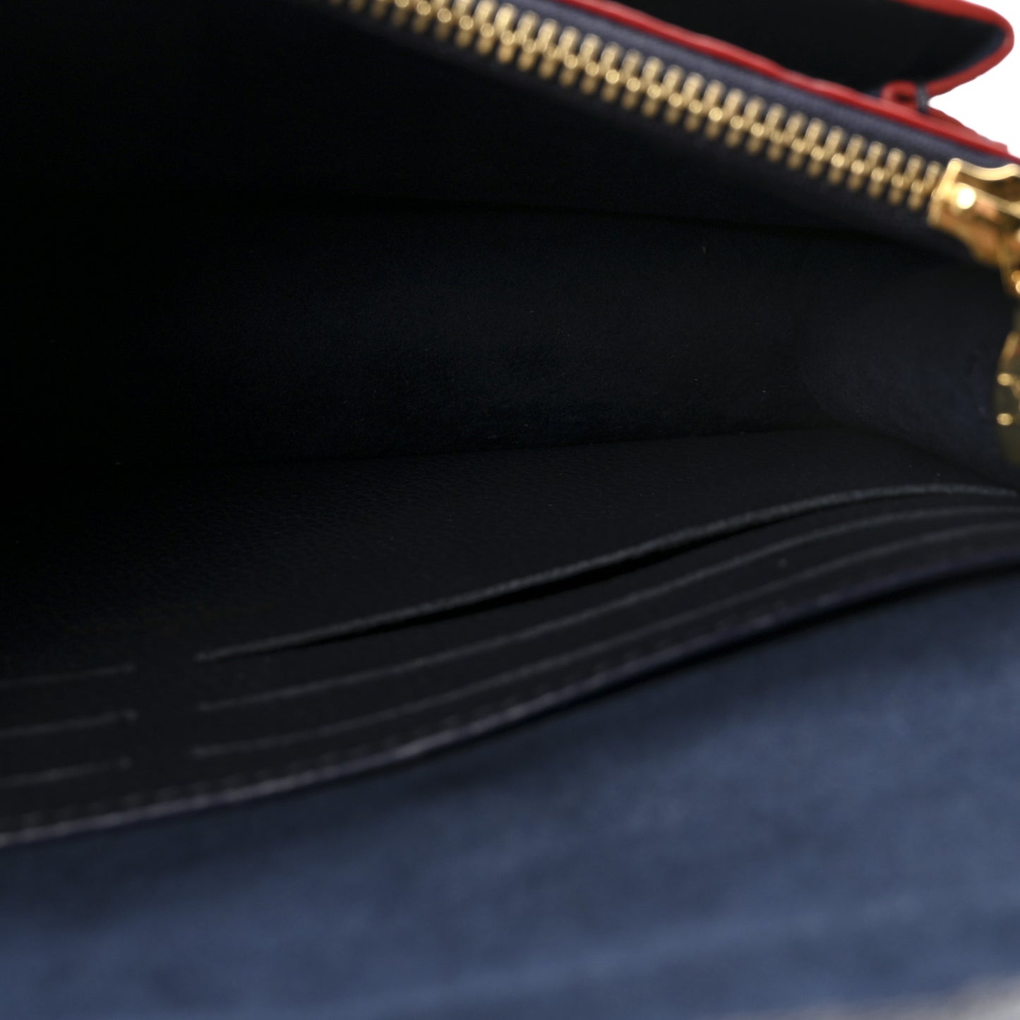 Empreinte Vavin Chain Wallet Marine Rouge