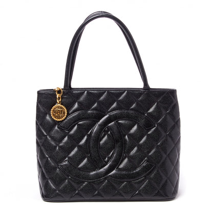 Chanel Caviar Quilted Medallion Tote Black 1 of 8