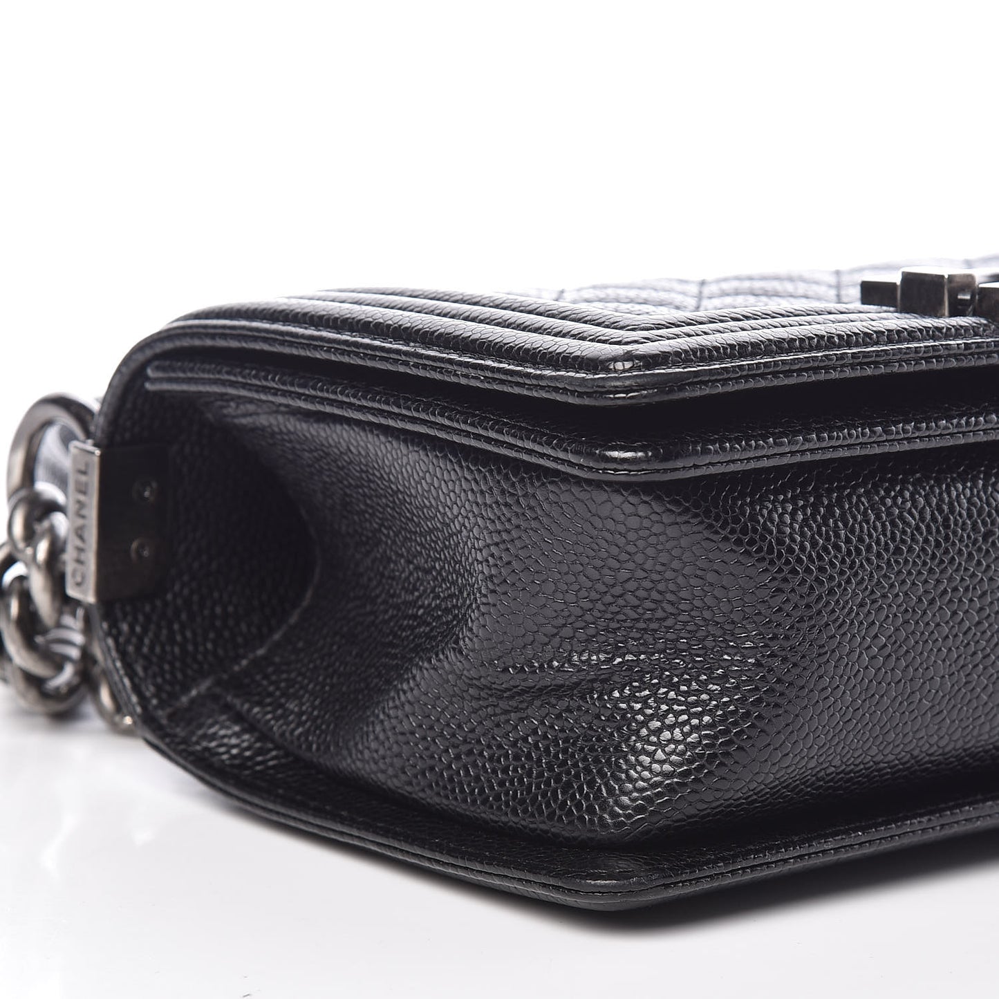 Caviar Quilted Small Boy Flap Black