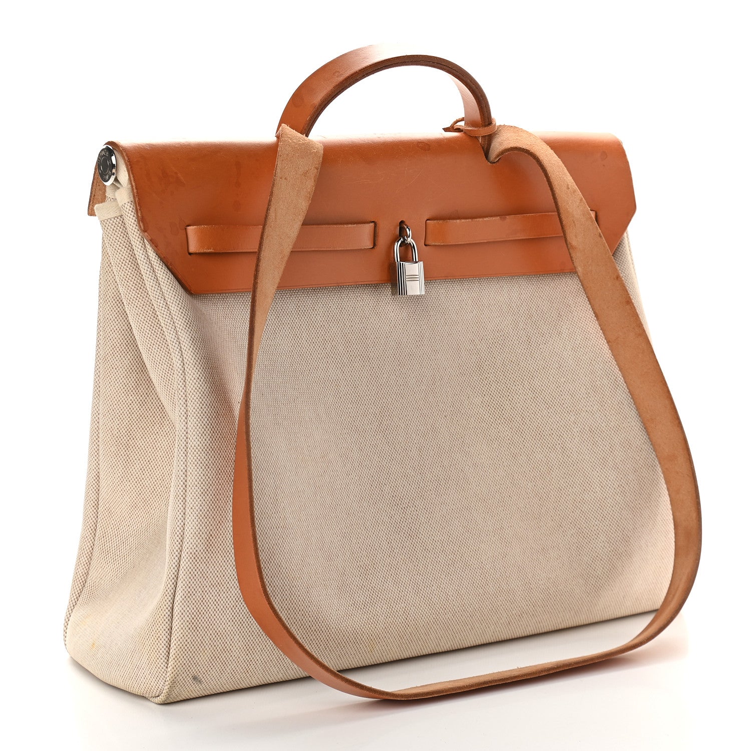 Hermes Toile Vache Calfskin Herbag 39 MM Natural 4 of 13