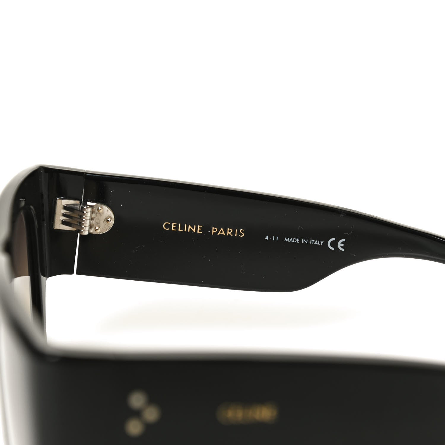 Celine Acetate Rectangular Sunglasses CL4056IN Black 6 of 8