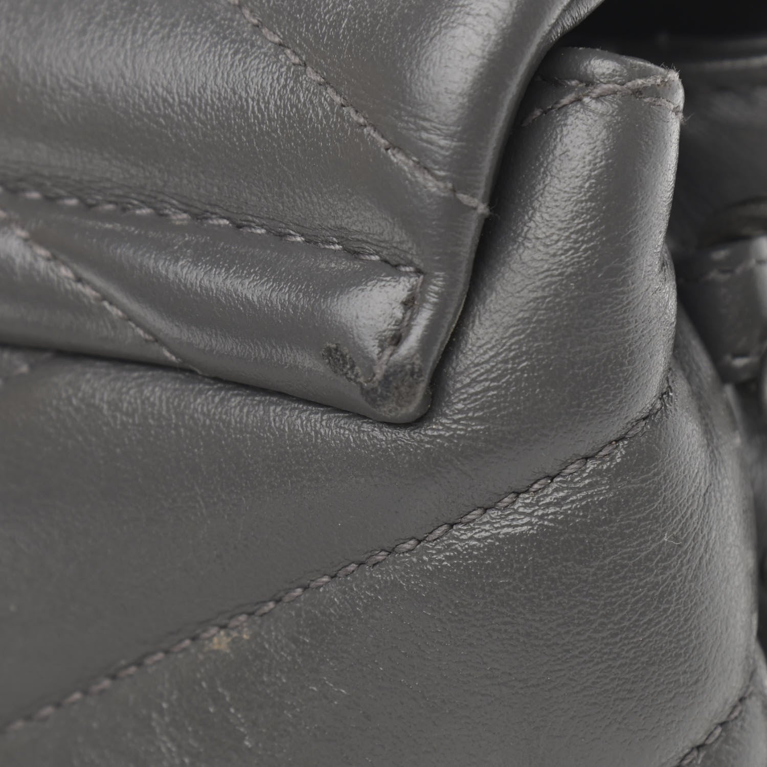 Saint Laurent Calfskin Y Quilted Monogram Toy Loulou Crossbody Bag Storm 15 of 15