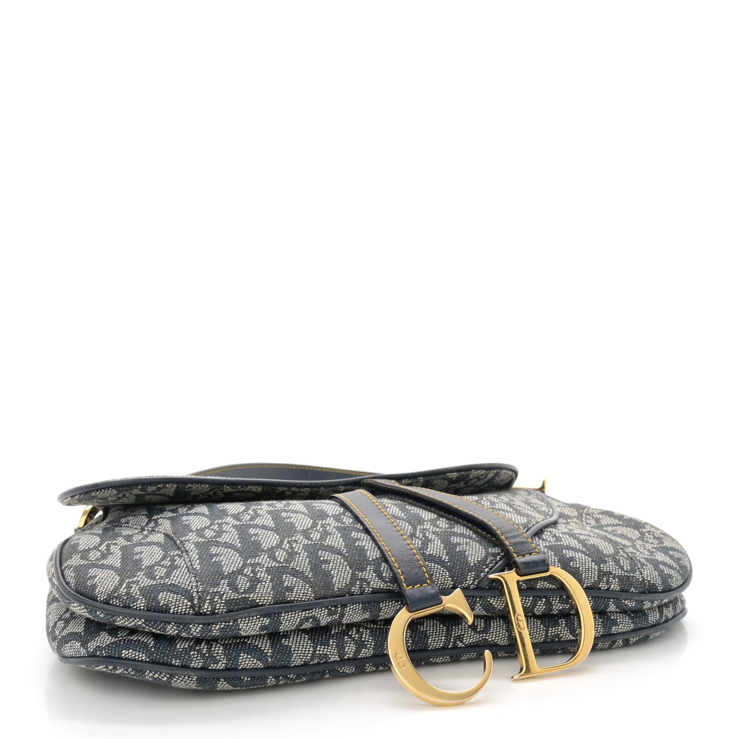 Monogram Double Saddle Bag Navy Blue