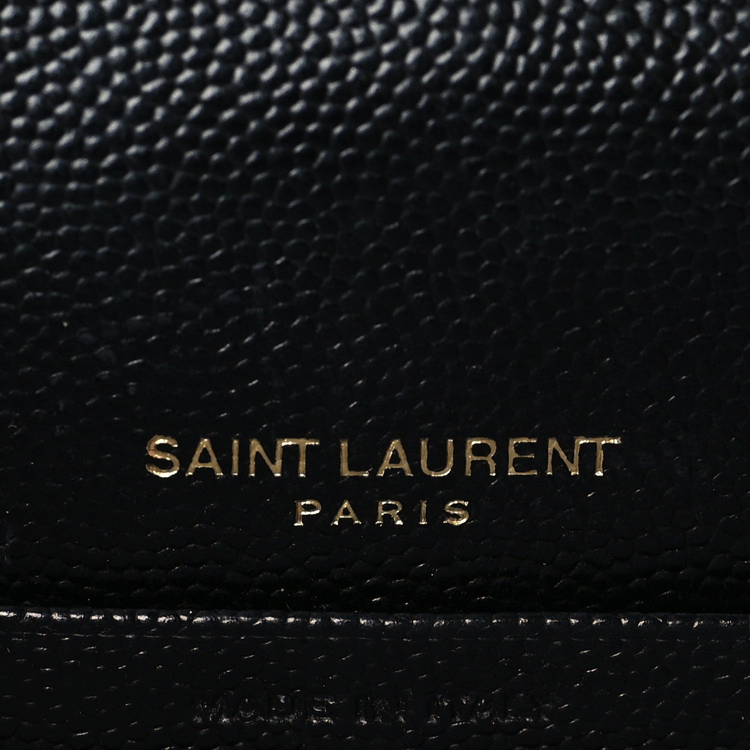 Saint Laurent Grain De Poudre Matelasse Chevron Monogram Envelope Chain Wallet Black 5 of 8