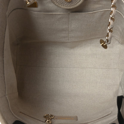 Chanel Mixed Fibers Medium Deauville Tote Beige Black 6 of 10