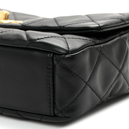 Chanel Lambskin Resin Pearl Quilted Flap Black 10 of 10