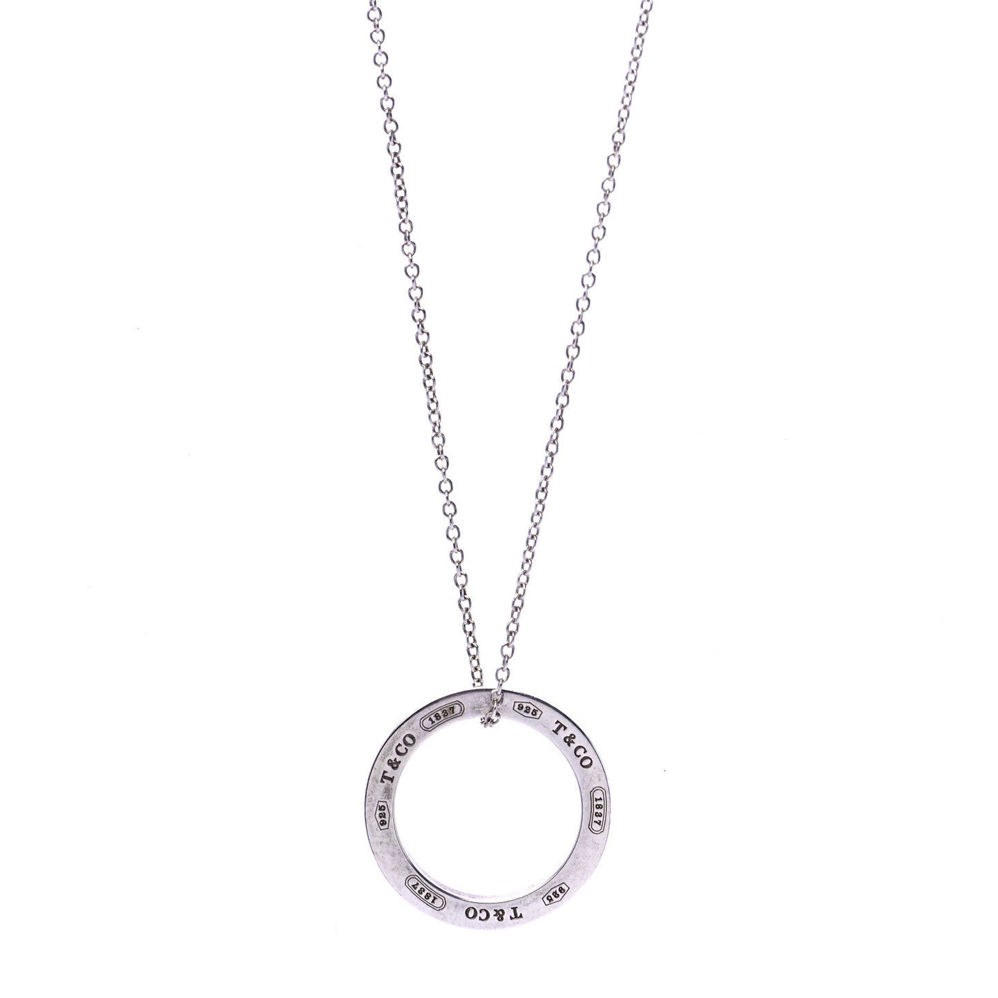 Sterling Silver 1837 Circle Pendant Necklace