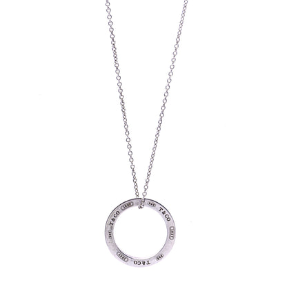 Tiffany Sterling Silver 1837 Circle Pendant Necklace 1 of 8