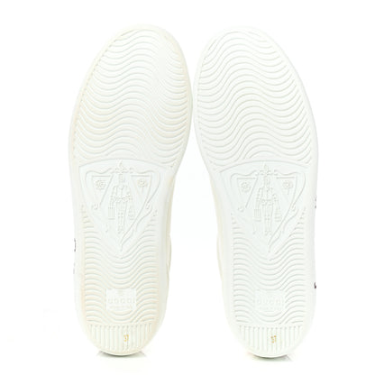 Gucci Calfskin Orgasmique Sneakers 37 Bianco Hibiscus Red 5 of 9