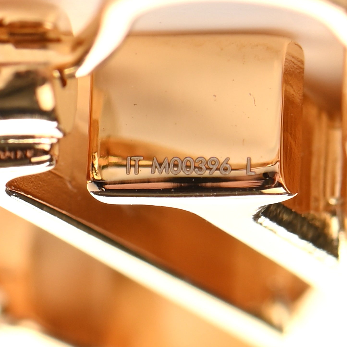 Metal Small Louise Hoop Earrings Gold