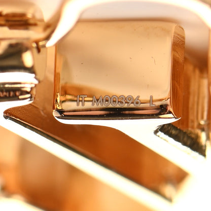 Louis Vuitton Metal Small Louise Hoop Earrings Gold 4 of 6