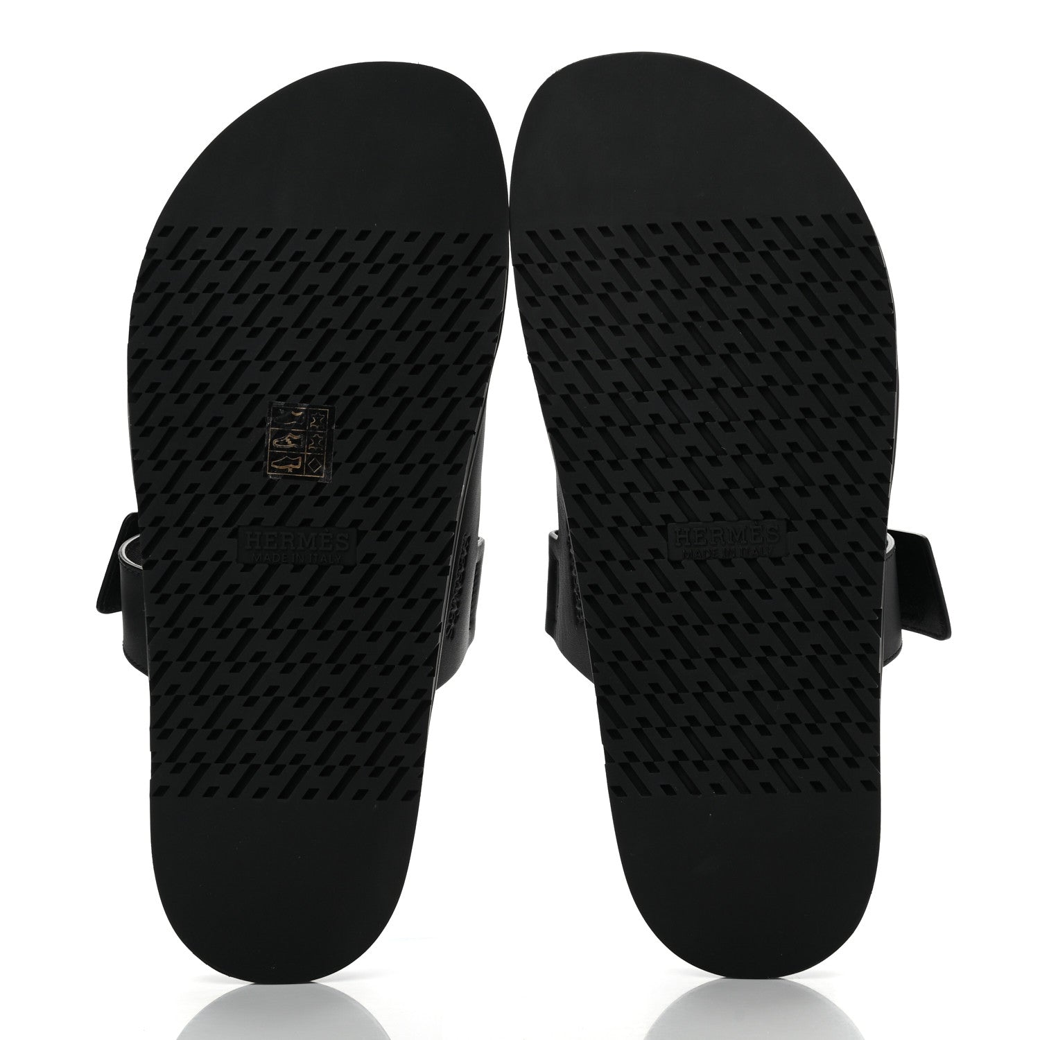 Hermes Calfskin Mens Chypre Sandals 42.5 Black 5 of 9