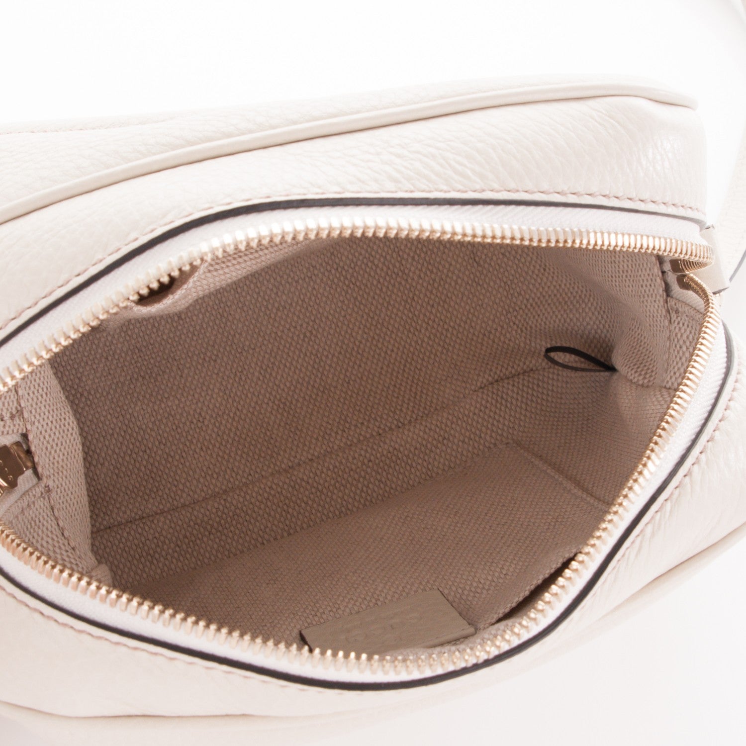 Gucci Pebbled Calfskin Small Soho Disco Bag Off White 5 of 7