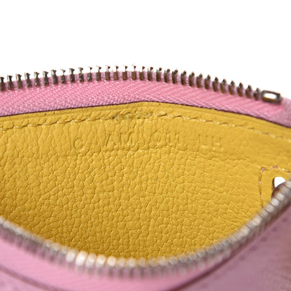 Hermes Epsom Vertige Mini Colorblock Card Holder Mauve Sylvestre Bleu Du Nord Juane De Naples 13 of 16