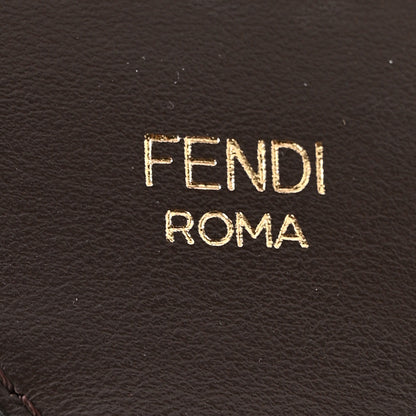 Fendi Ribbon Vitello Century FF 1974 Embroidered Adjustable Strap You Fango Rosa Confetto Chocolate 4 of 8