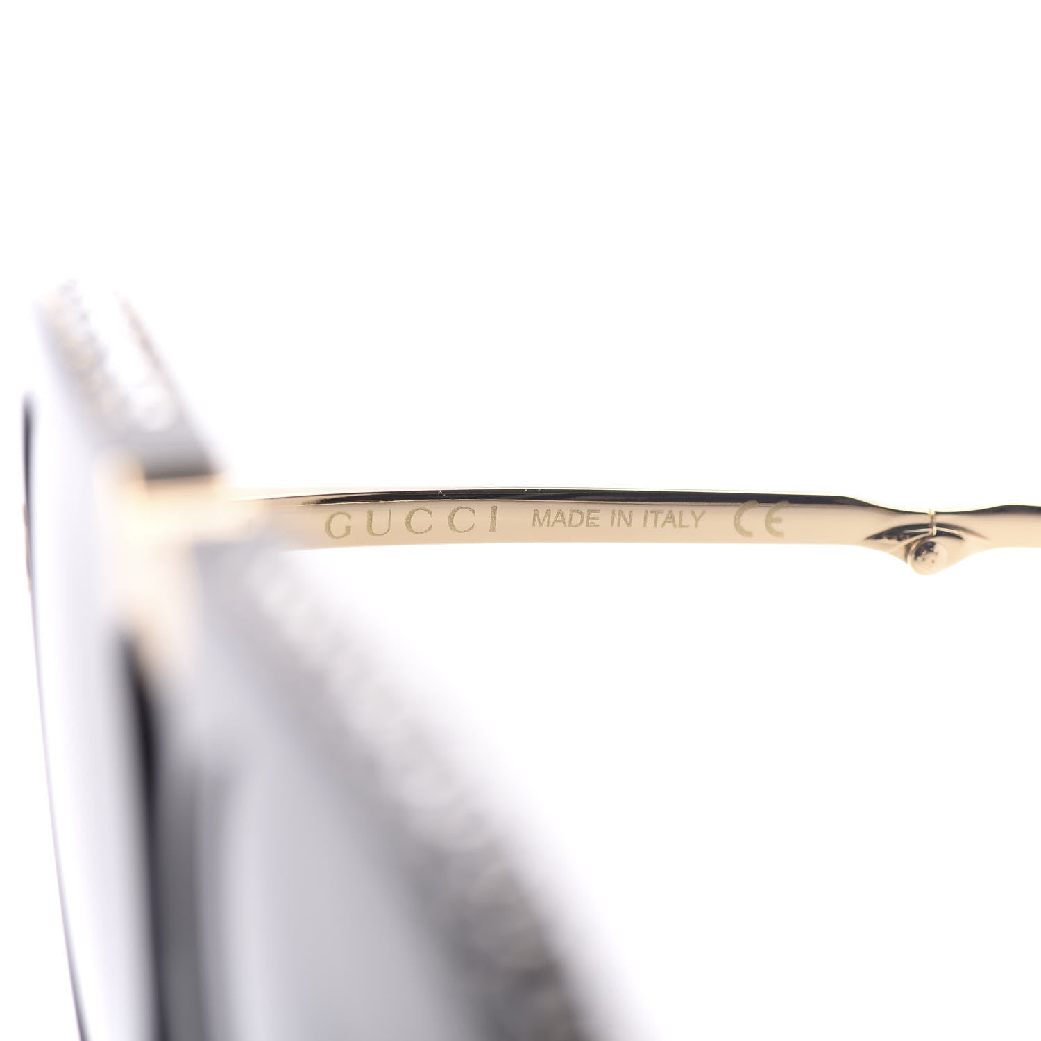 Gucci Acetate Crystal Foldable Aviator Sunglasses GG0307S Black 6 of 9