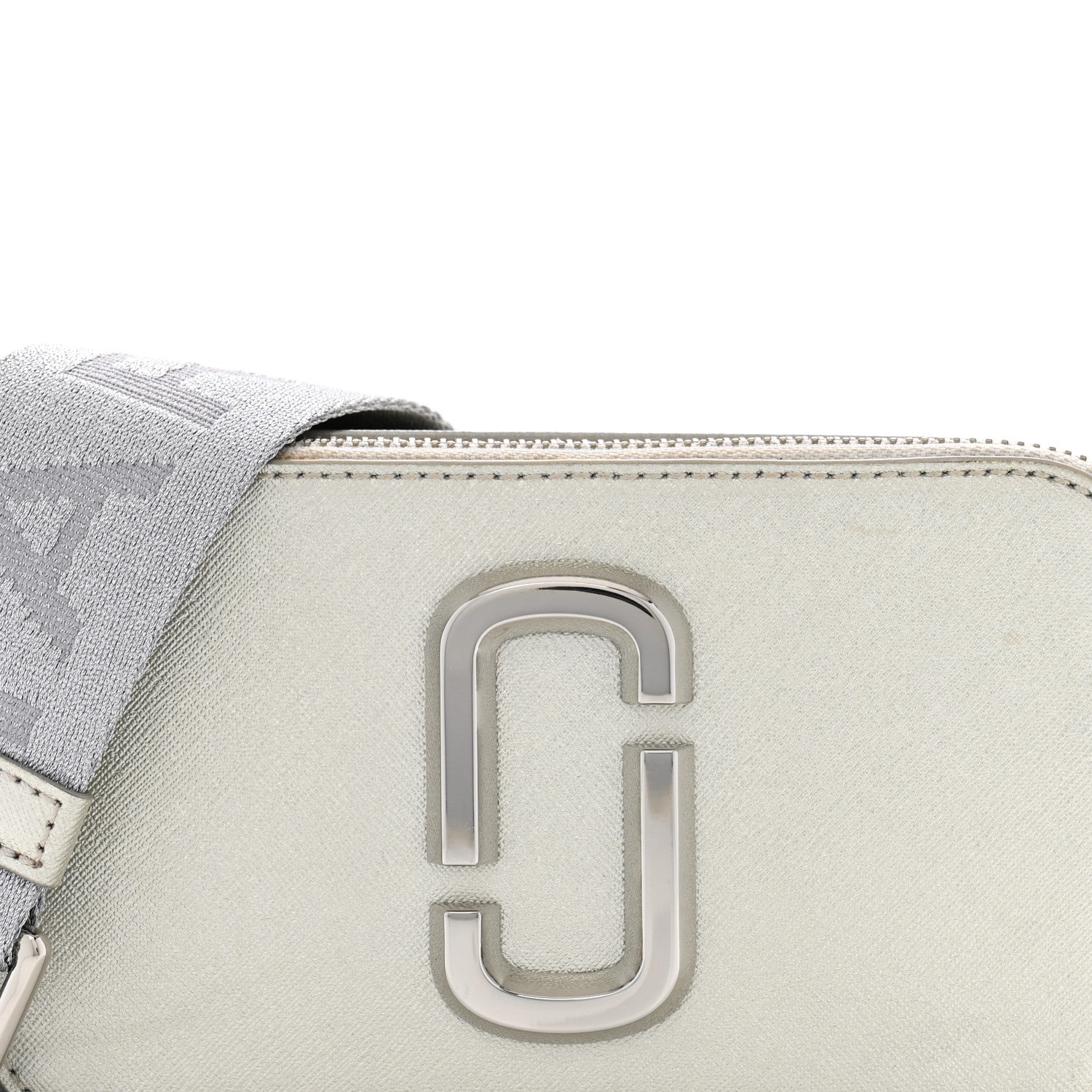 Marc Jacobs Saffiano Small Snapshot Camera Bag Silver 9 of 16