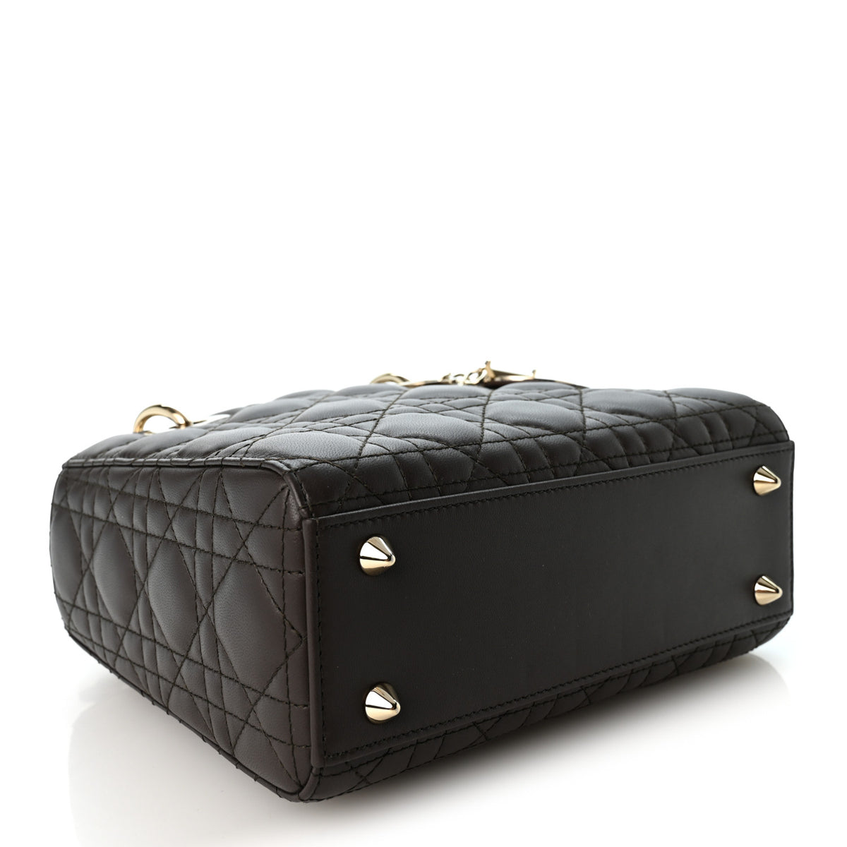 Christian Dior Lambskin Cannage Small My ABCDior Lady Dior Dark Chocolate 4 of 10