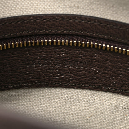 Gucci GG Supreme Monogram Textured Dollar Calfskin Web Medium Ophidia Top Handle Bowler Bag Beige Ebony New Acero 7 of 10