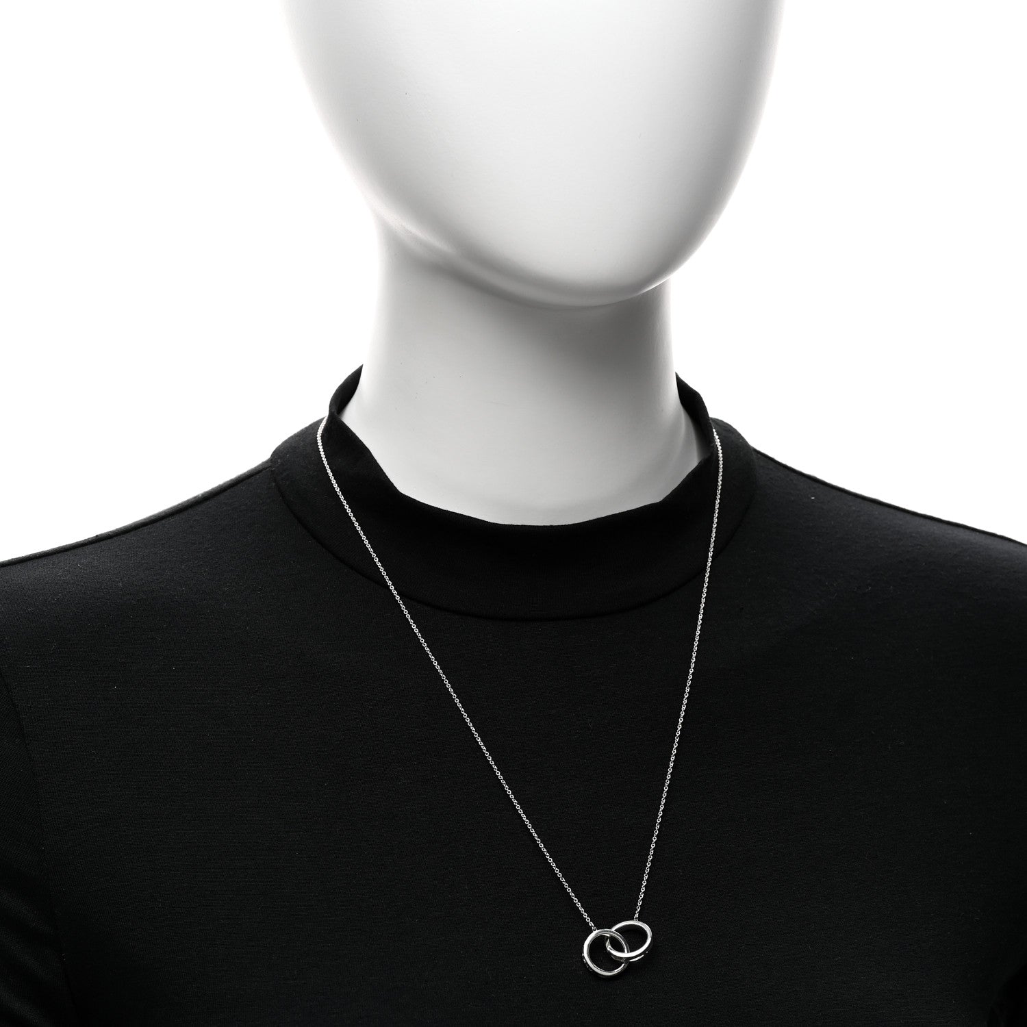 Tiffany Sterling Silver 1837 Interlocking Circles Pendant Necklace 2 of 4
