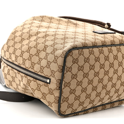 Gucci Monogram Dollar Calfskin O Drawstring Backpack Beige Ebony Testa di Moro Dark Chocolate 9 of 12