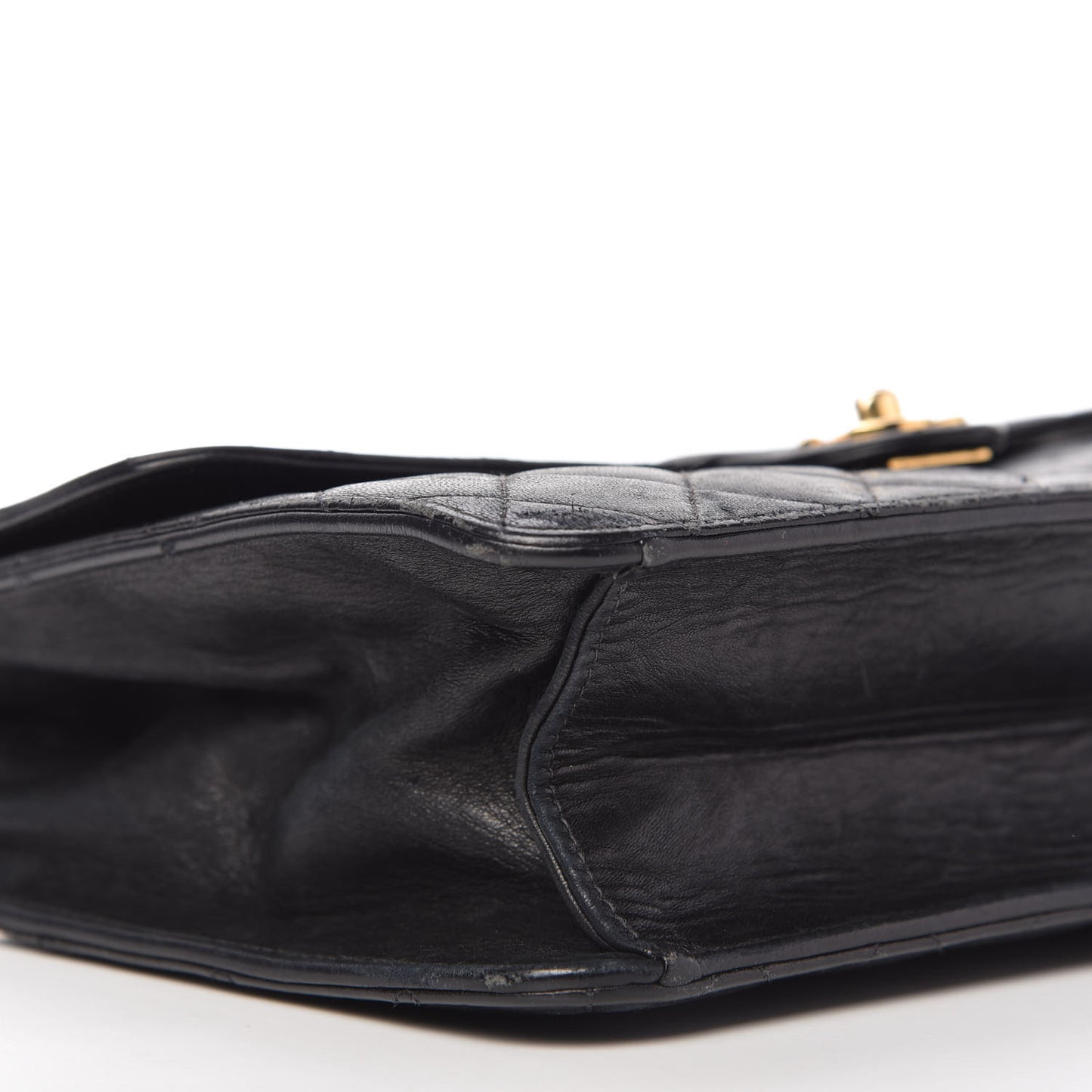 Lambskin Quilted Small Single Flap Bag Black