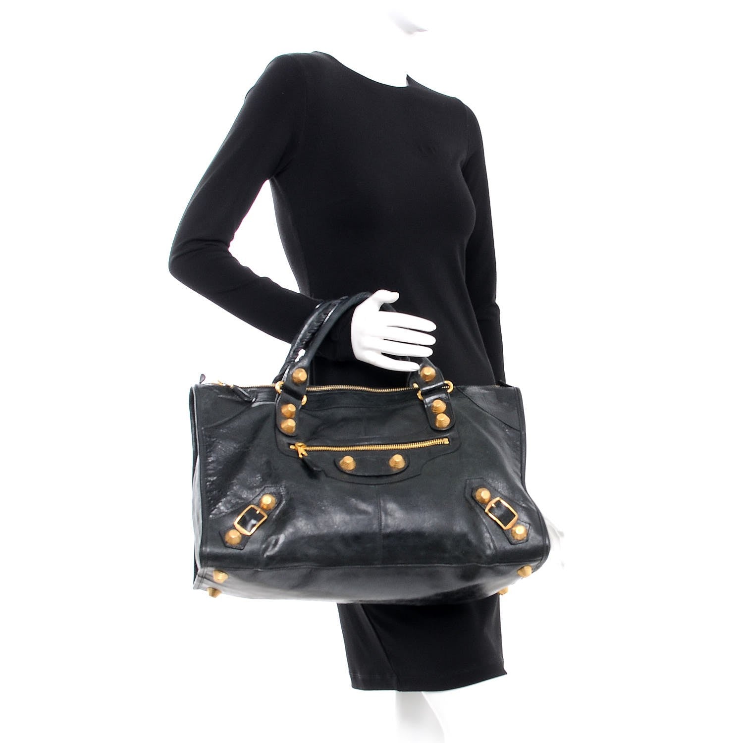 Balenciaga Agneau Giant 21 Gold Hardware Work Black 2 of 8