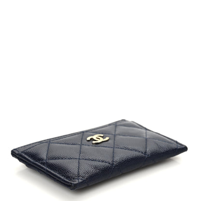 Chanel Caviar Quilted Card Holder Navy 4 of 8