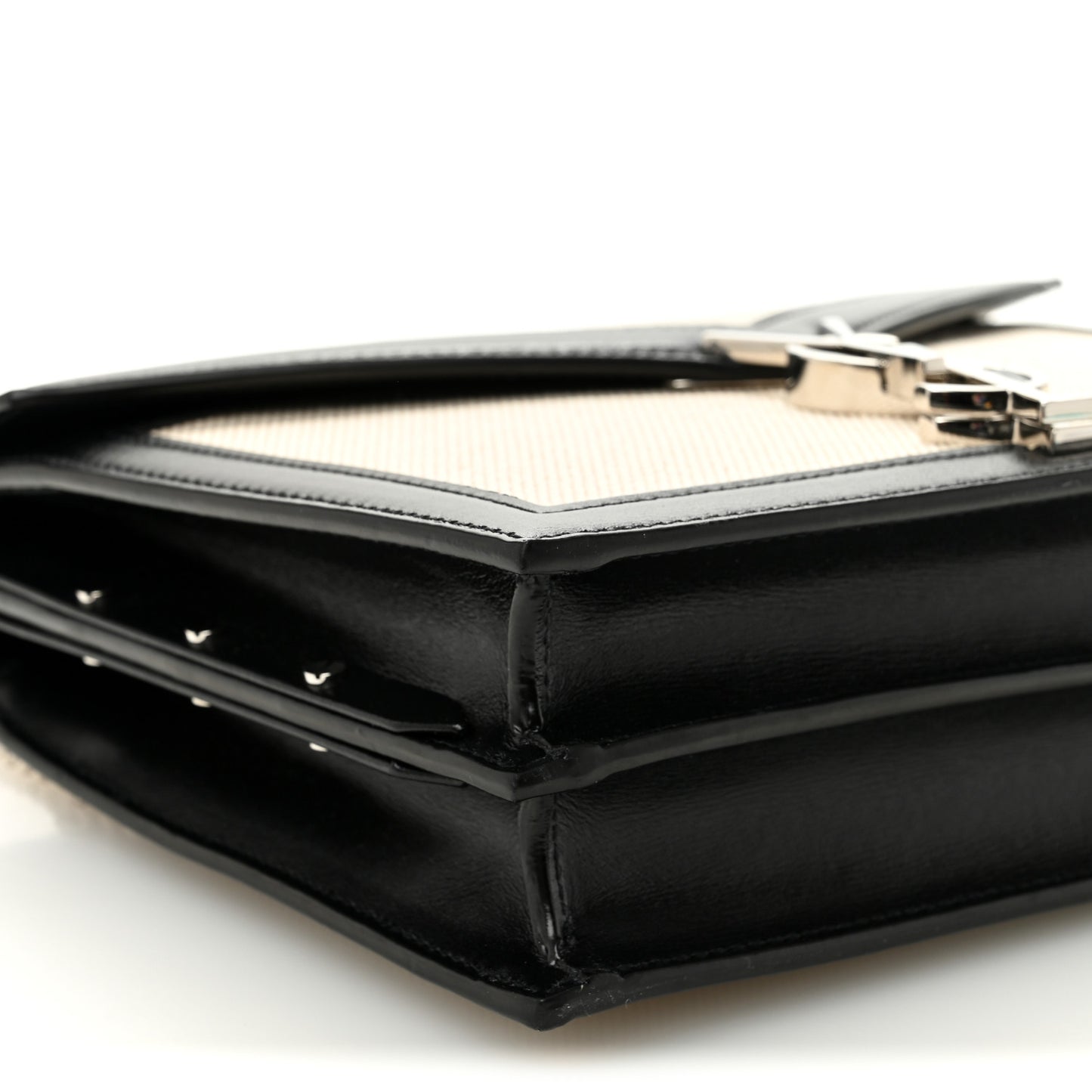 Canvas Calfskin Classic Monogram Cassandra Natural Black