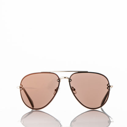 Celine Acetate Mirror Aviator Sunglasses CL41391/S Gold 2 of 7