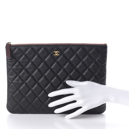 Chanel Caviar Quilted Medium Cosmetic Case Black 2 of 11