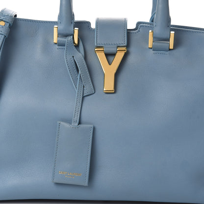 Saint Laurent Calfskin Small Classic Y Cabas Blue Glacier 10 of 10