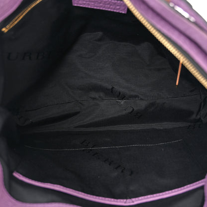 Burberry Heritage Grain Check Embossed Medium Dewsbury Tote Purple 5 of 11