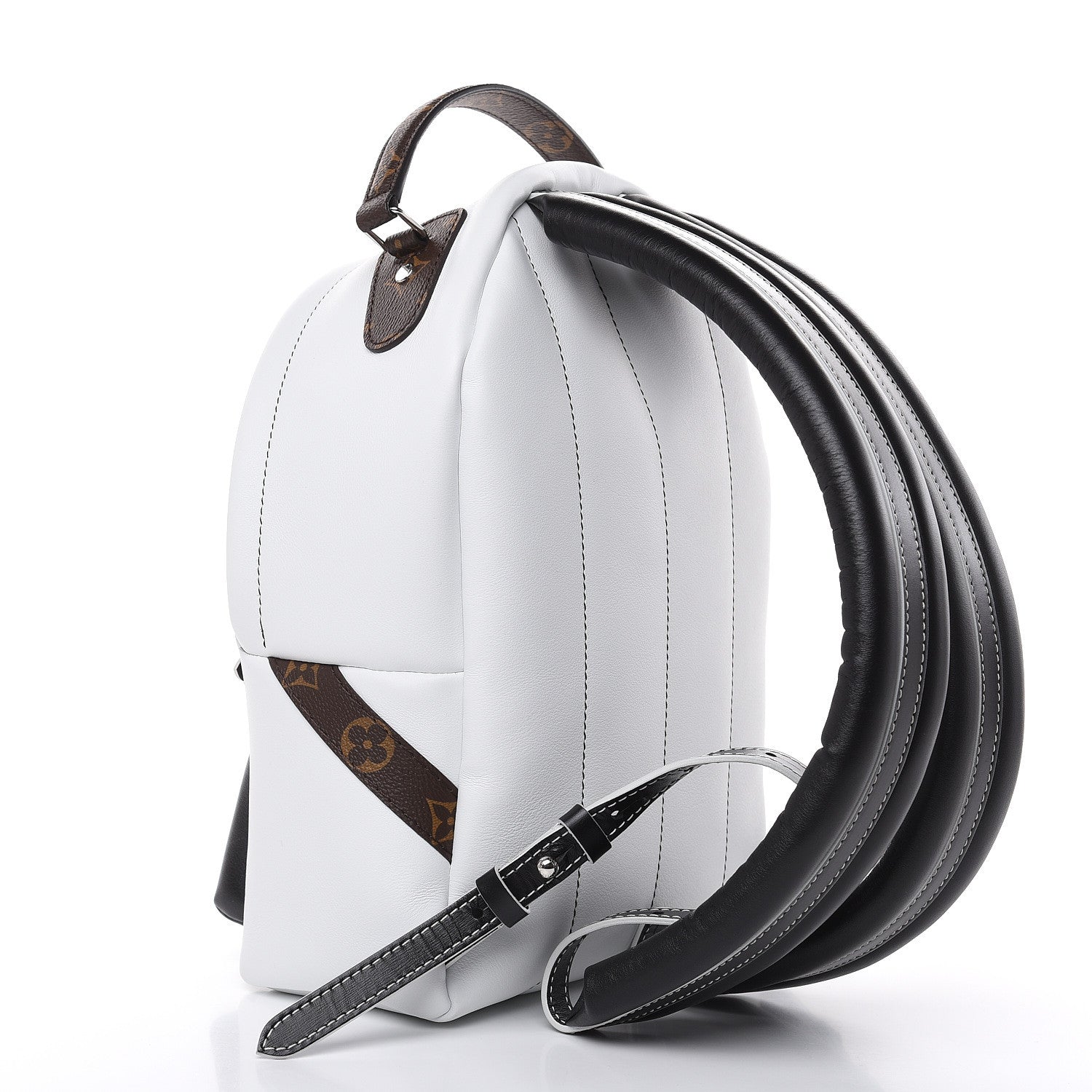 Louis Vuitton Calfskin Monogram LV Airline Palm Springs Backpack PM White 3 of 10