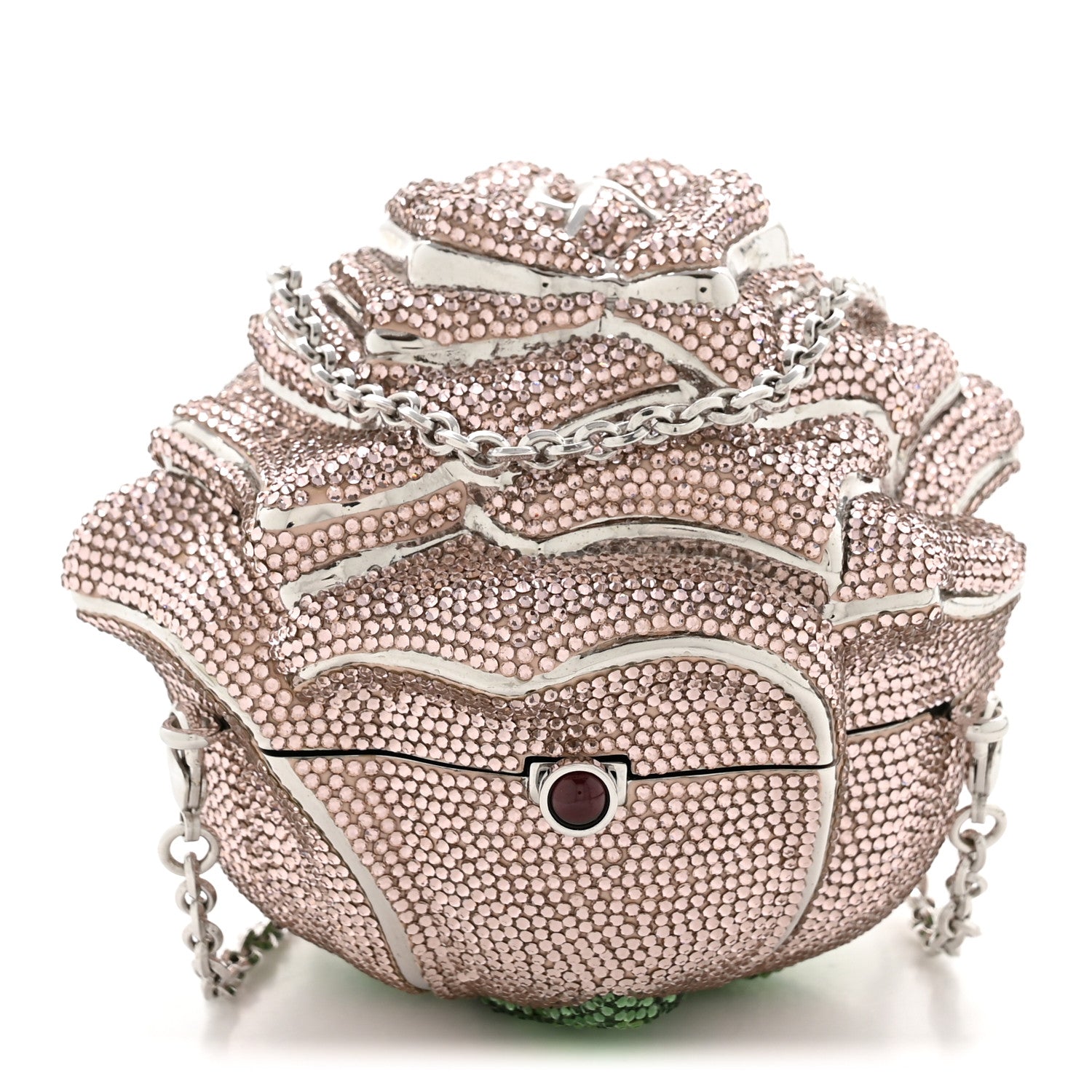 Judith Leiber Crystal Rose Minaudiere Clutch 1 of 11