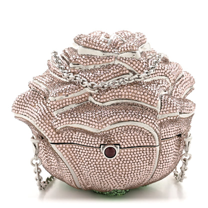 Judith Leiber Crystal Rose Minaudiere Clutch 1 of 11