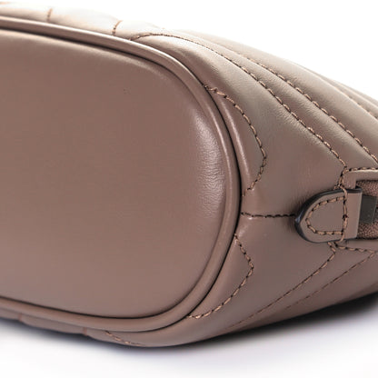 Gucci Calfskin Matelasse Large GG Marmont Pouch Cosmetic Case Porcelain Rose 10 of 10