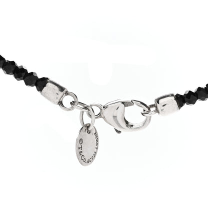 Tiffany Sterling Silver Black Spinel Ziegfeld Bead Necklace 4 of 6