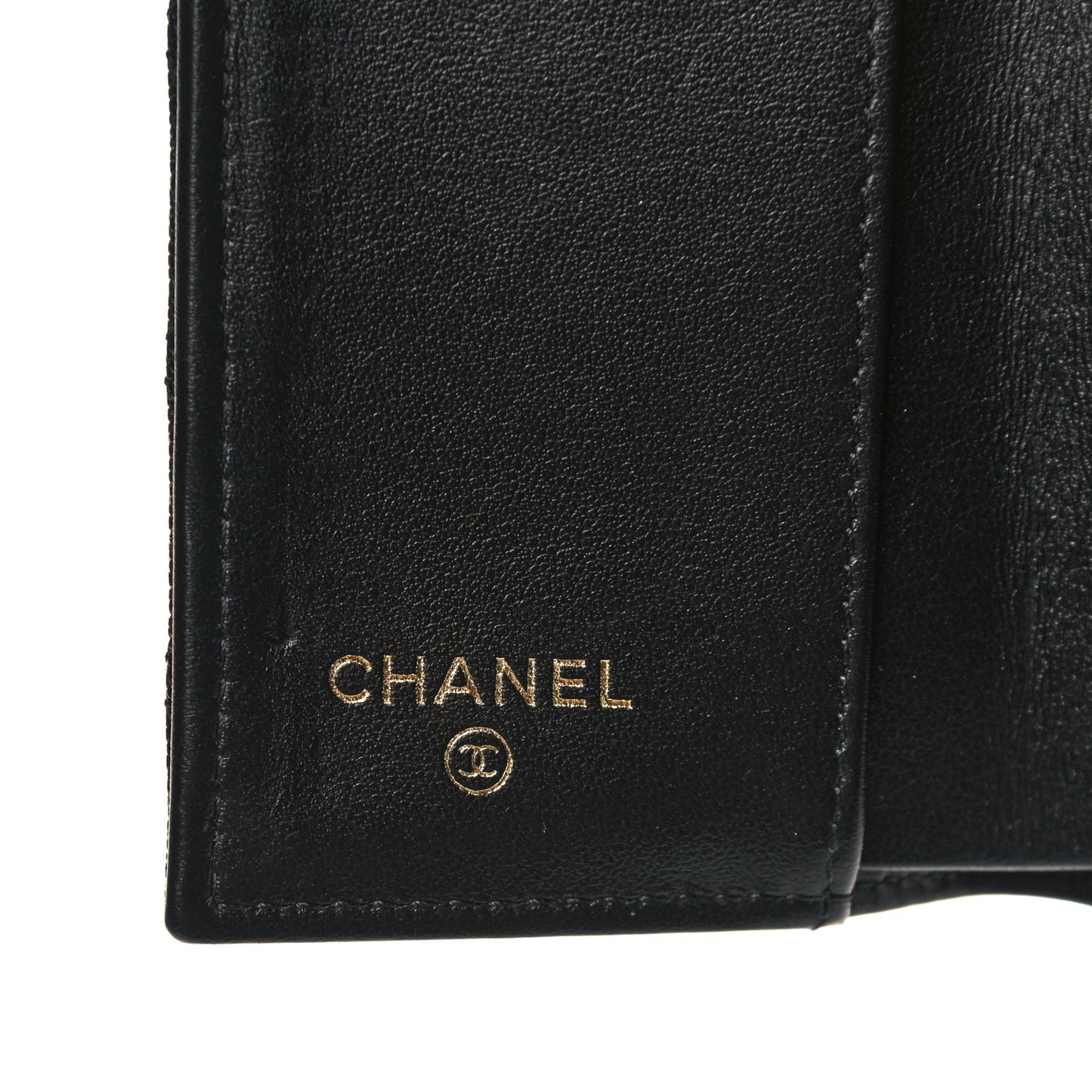 Caviar Quilted Small Boy Flap Wallet Black