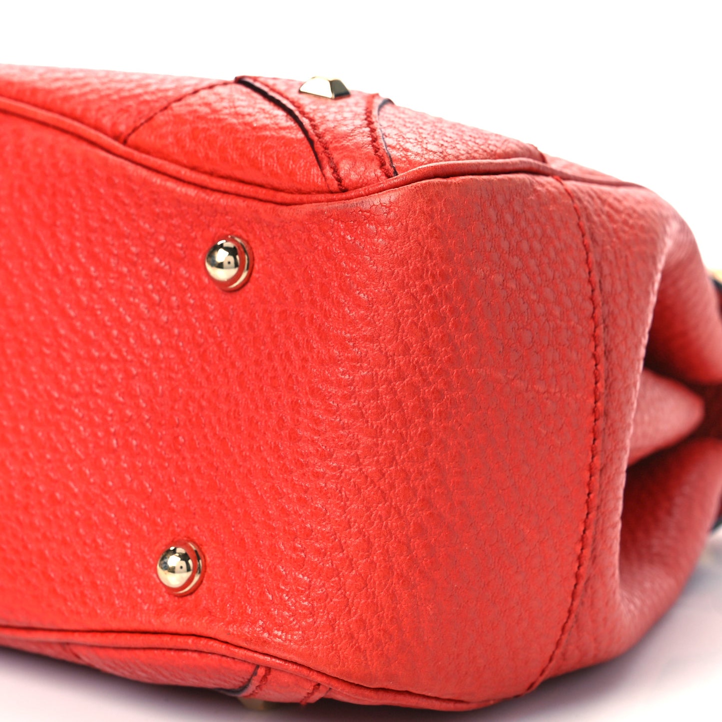 Calfskin Bamboo Top Handle Bag Orange