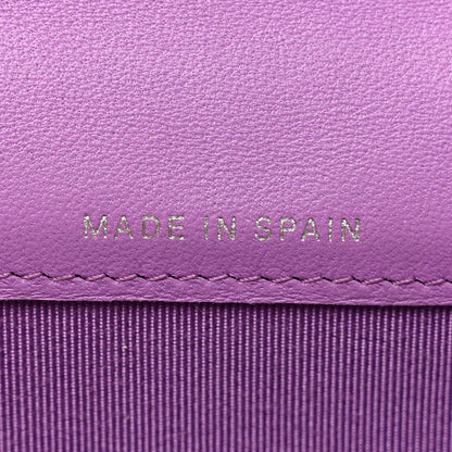 Chanel Lambskin Quilted Flap Card Holder Wallet Purple 6 of 8