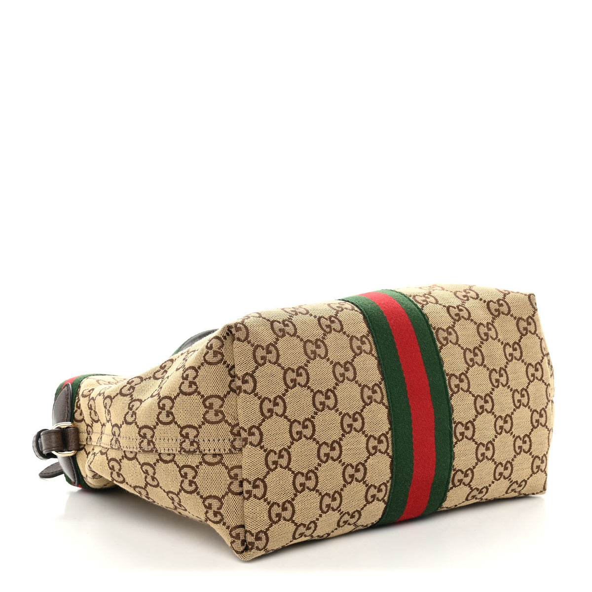 Monogram Web Small Giglio Tote Beige Dark Brown