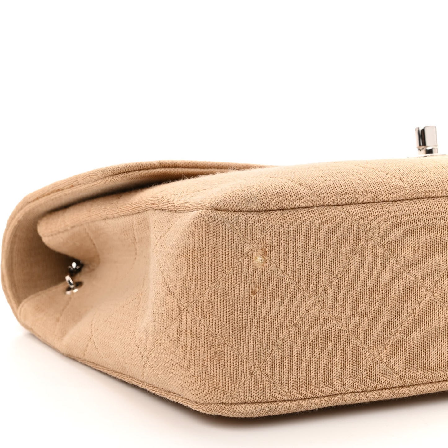 Jersey Quilted Medium Single Flap Beige